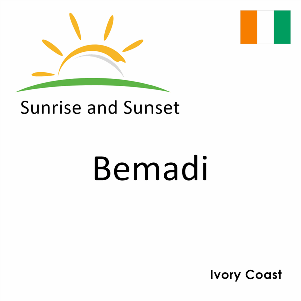 Sunrise and sunset times for Bemadi, Ivory Coast