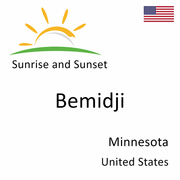 Sunrise and sunset times for Bemidji, Minnesota, United States