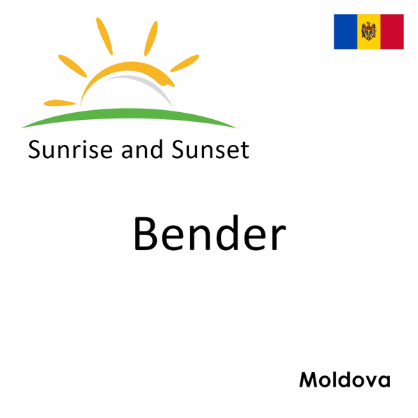 Sunrise and sunset times for Bender, Moldova