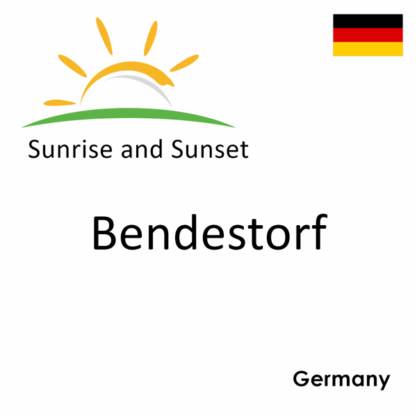 Sunrise and sunset times for Bendestorf, Germany