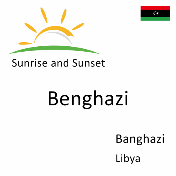 Sunrise and sunset times for Benghazi, Banghazi, Libya