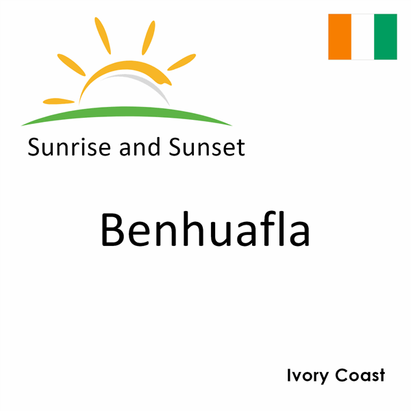 Sunrise and sunset times for Benhuafla, Ivory Coast