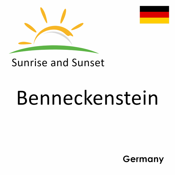 Sunrise and sunset times for Benneckenstein, Germany