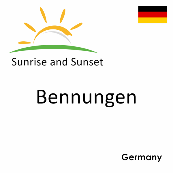 Sunrise and sunset times for Bennungen, Germany