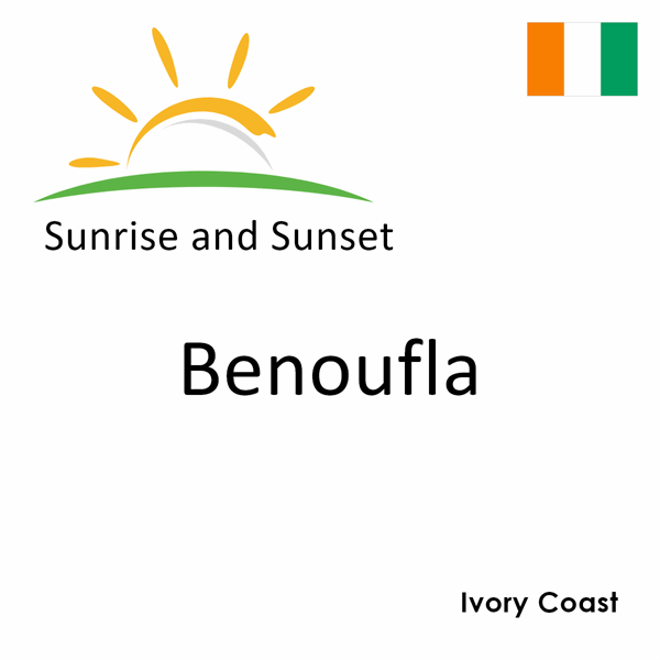 Sunrise and sunset times for Benoufla, Ivory Coast