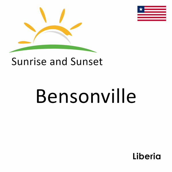 Sunrise and sunset times for Bensonville, Liberia