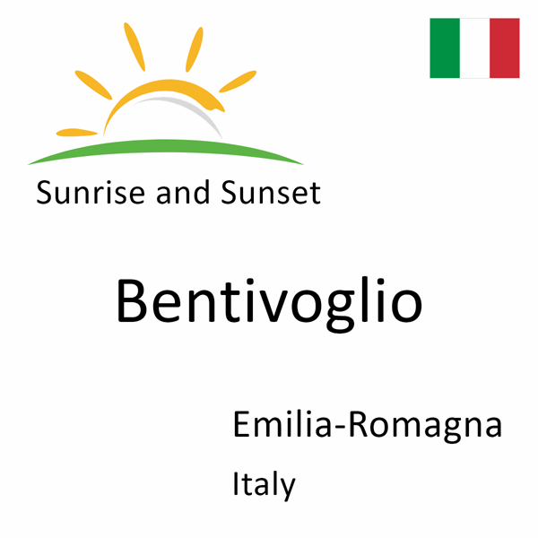 Sunrise and sunset times for Bentivoglio, Emilia-Romagna, Italy