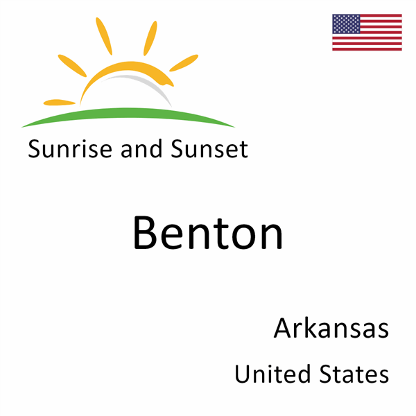Sunrise and sunset times for Benton, Arkansas, United States