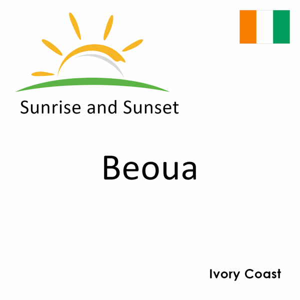 Sunrise and sunset times for Beoua, Ivory Coast