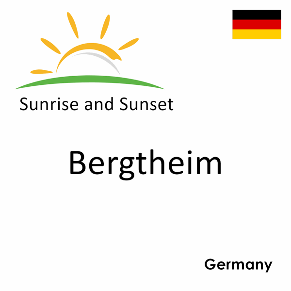 Sunrise and sunset times for Bergtheim, Germany