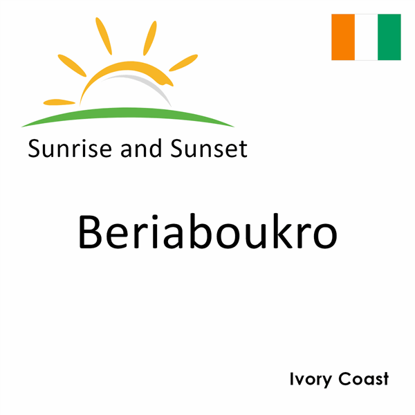 Sunrise and sunset times for Beriaboukro, Ivory Coast