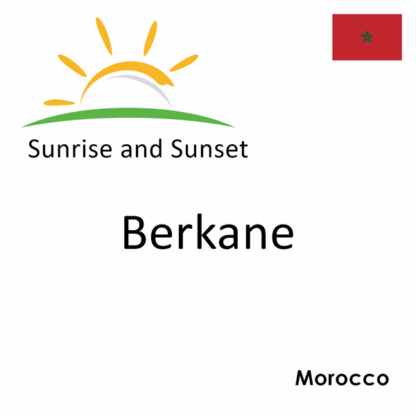 Sunrise and sunset times for Berkane, Morocco