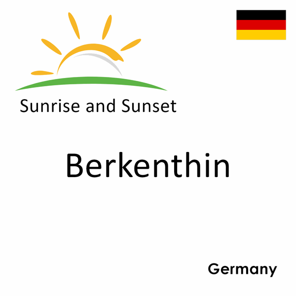 Sunrise and sunset times for Berkenthin, Germany