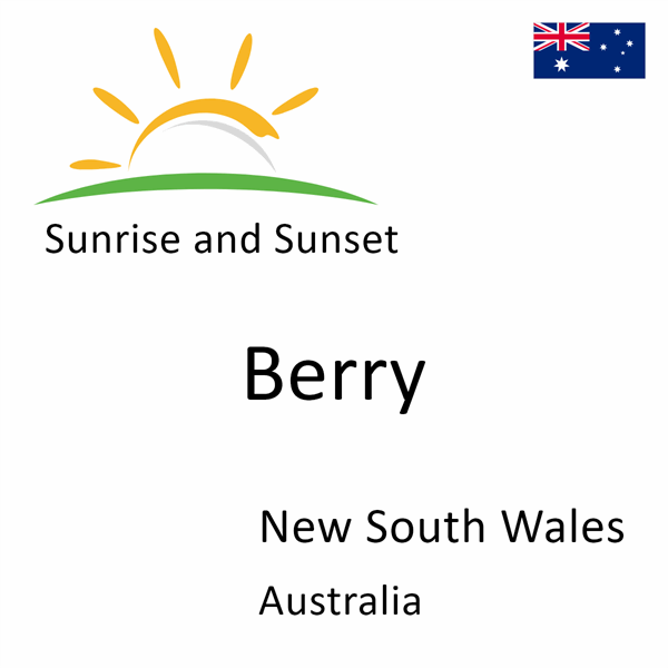 Sunrise and sunset times for Berry, New South Wales, Australia