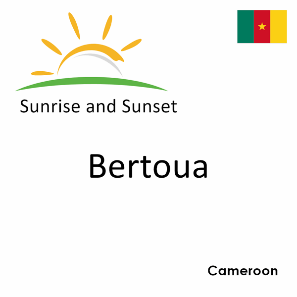 Sunrise and sunset times for Bertoua, Cameroon