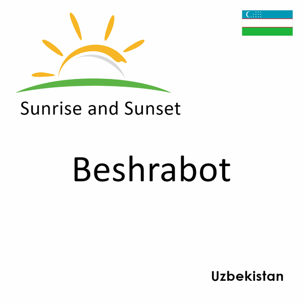 Sunrise and sunset times for Beshrabot, Uzbekistan