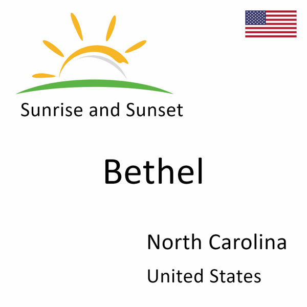 Sunrise and sunset times for Bethel, North Carolina, United States