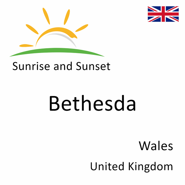 Sunrise and sunset times for Bethesda, Wales, United Kingdom