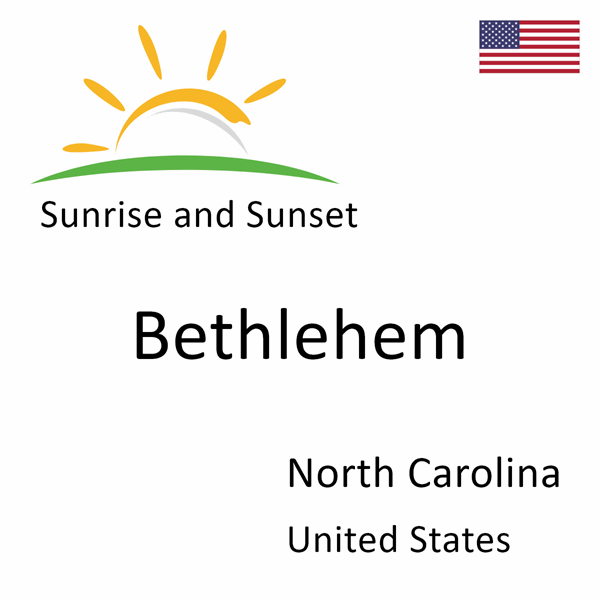 Sunrise and sunset times for Bethlehem, North Carolina, United States