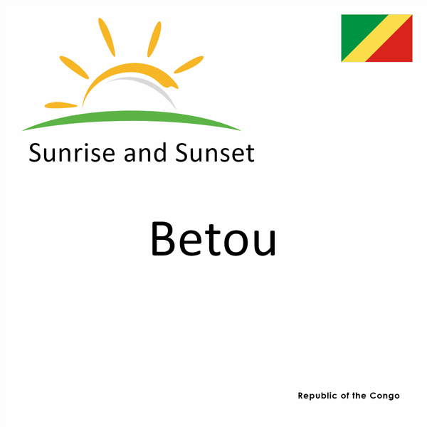 Sunrise and sunset times for Betou, Republic of the Congo