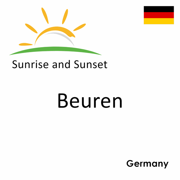 Sunrise and sunset times for Beuren, Germany