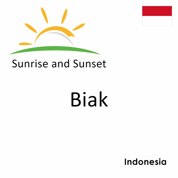 Sunrise and sunset times for Biak, Indonesia