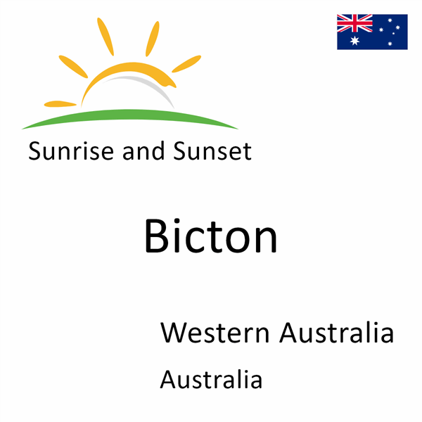 Sunrise and sunset times for Bicton, Western Australia, Australia