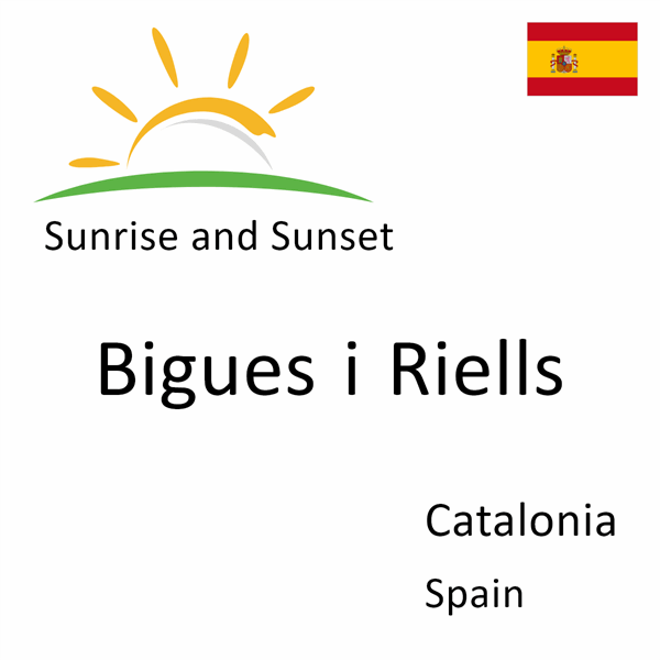 Sunrise and sunset times for Bigues i Riells, Catalonia, Spain