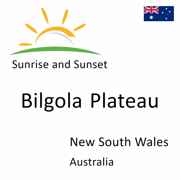 Sunrise and sunset times for Bilgola Plateau, New South Wales, Australia