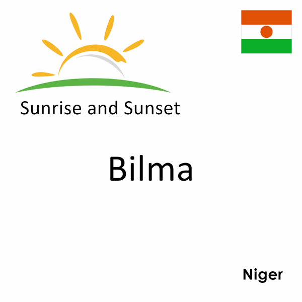 Sunrise and sunset times for Bilma, Niger