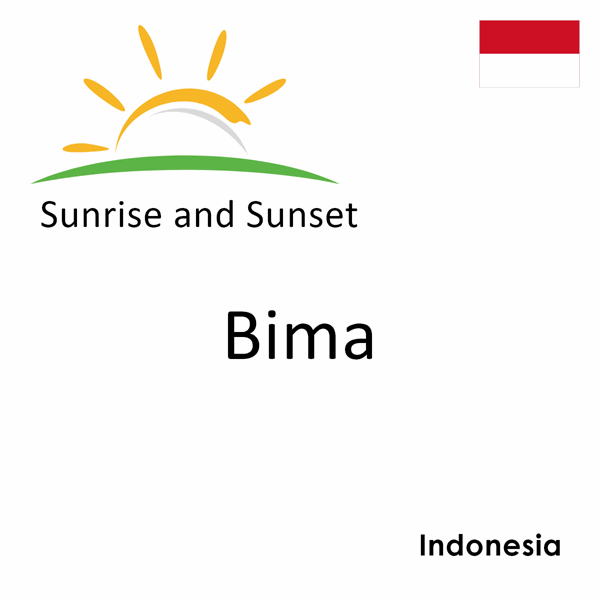 Sunrise and sunset times for Bima, Indonesia