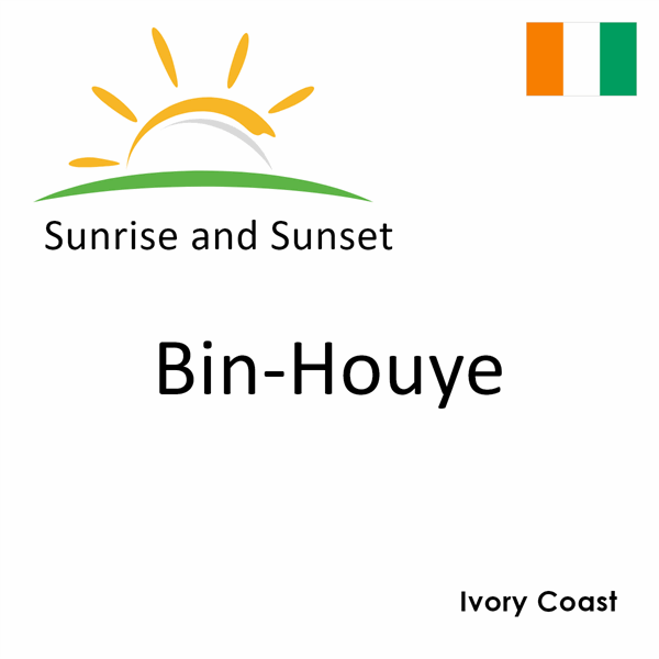 Sunrise and sunset times for Bin-Houye, Ivory Coast