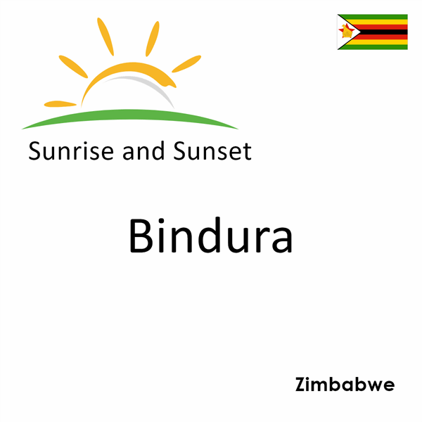 Sunrise and sunset times for Bindura, Zimbabwe
