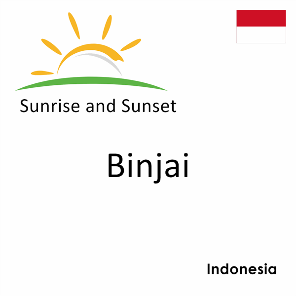 Sunrise and sunset times for Binjai, Indonesia