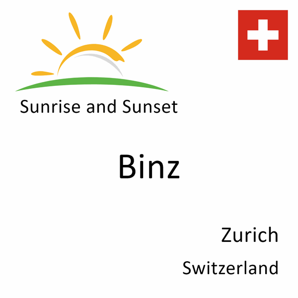 Sunrise and sunset times for Binz, Zurich, Switzerland