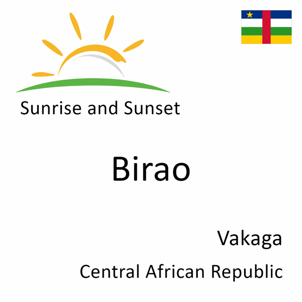 Sunrise and sunset times for Birao, Vakaga, Central African Republic