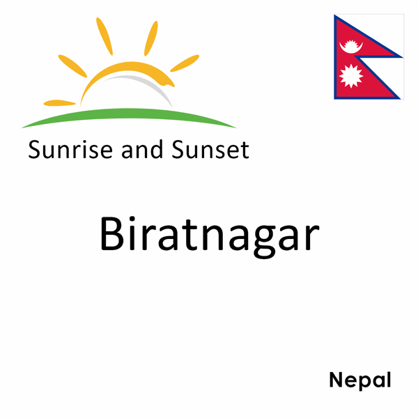 Sunrise and sunset times for Biratnagar, Nepal