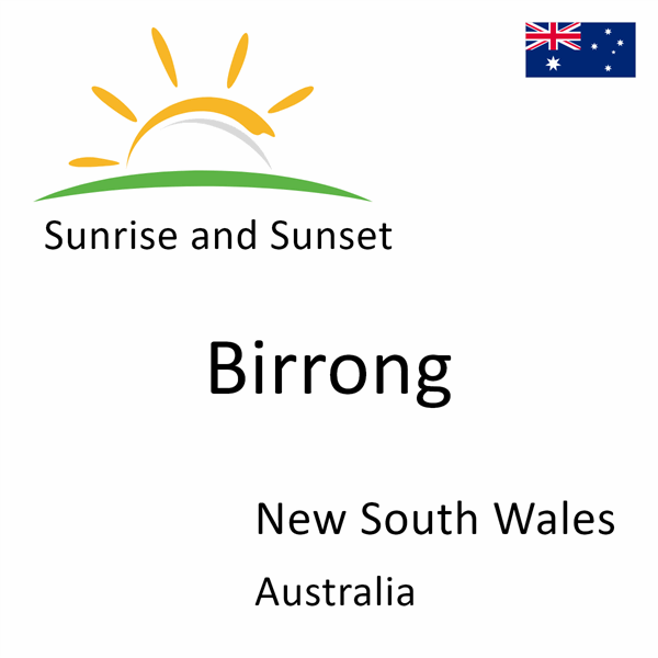 Sunrise and sunset times for Birrong, New South Wales, Australia