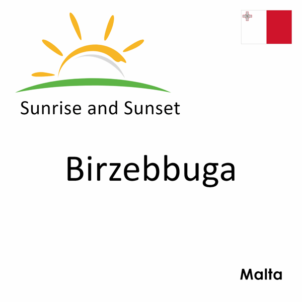 Sunrise and sunset times for Birzebbuga, Malta