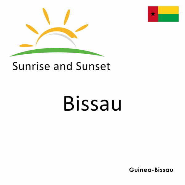 Sunrise and sunset times for Bissau, Guinea-Bissau
