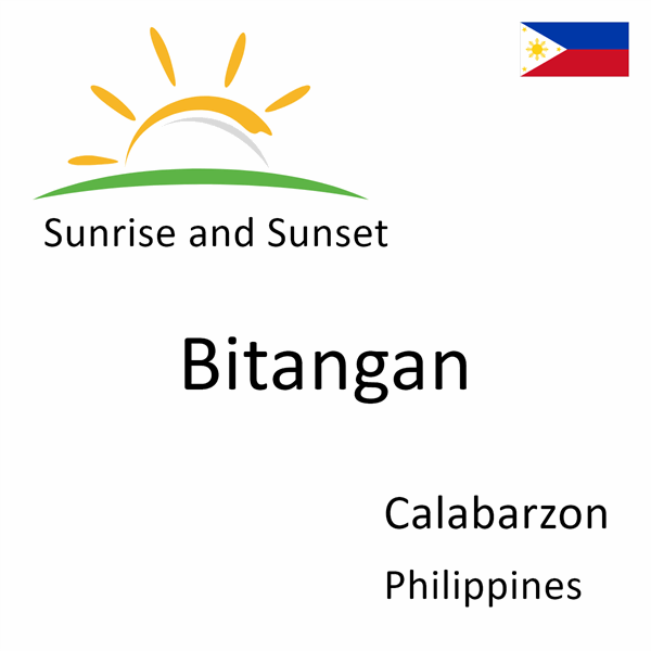 Sunrise and sunset times for Bitangan, Calabarzon, Philippines