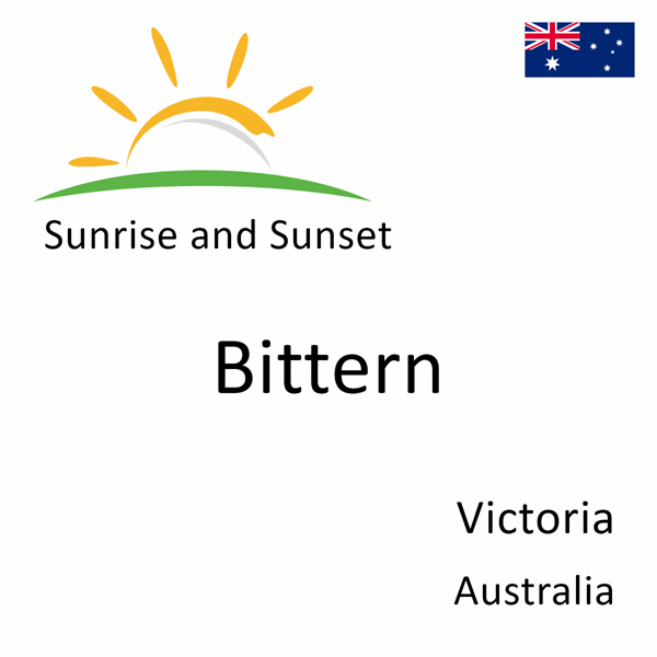 Sunrise and sunset times for Bittern, Victoria, Australia