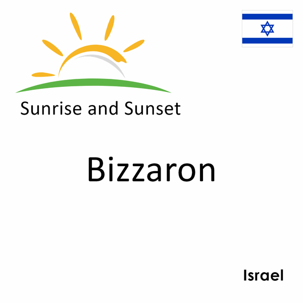 Sunrise and sunset times for Bizzaron, Israel