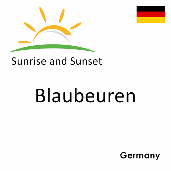 Sunrise and sunset times for Blaubeuren, Germany