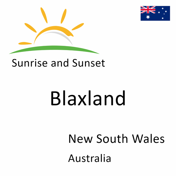 Sunrise and sunset times for Blaxland, New South Wales, Australia