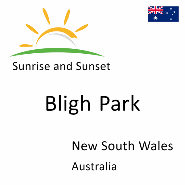 Sunrise and sunset times for Bligh Park, New South Wales, Australia