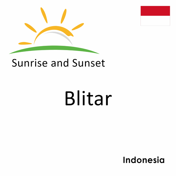 Sunrise and sunset times for Blitar, Indonesia