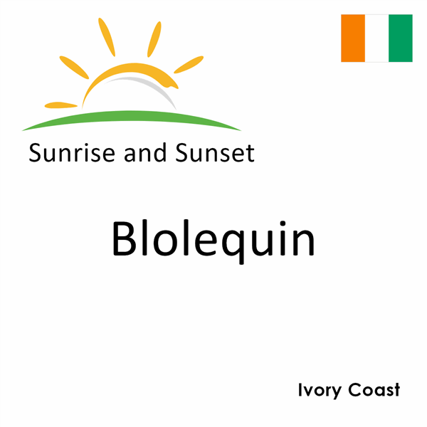 Sunrise and sunset times for Blolequin, Ivory Coast