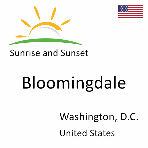 Sunrise and sunset times for Bloomingdale, Washington, D.C., United States