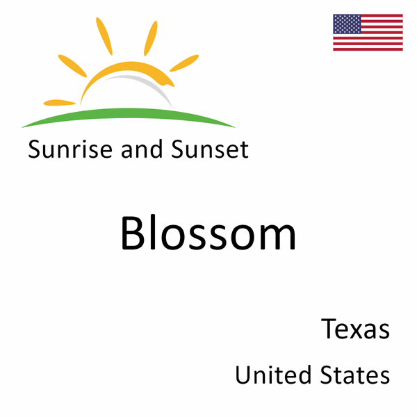 Sunrise and sunset times for Blossom, Texas, United States